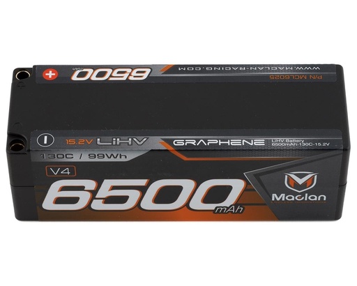 [MCL6025] Maclan HV Graphene V4 4S LiPo Battery w/5mm Bullets (14.8V/6500mAh)