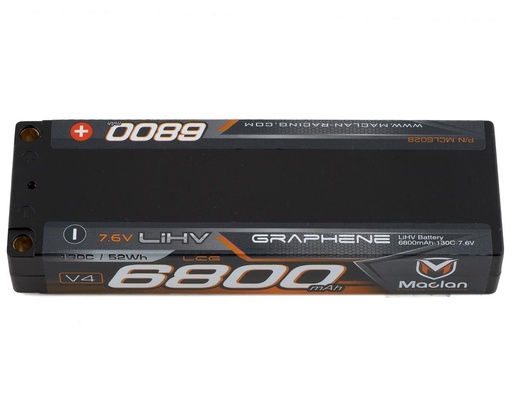 [MCL6028] Maclan HV Graphene V4 2S LiPo LCG Battery w/5mm Bullets (7.6V/6800mAh)