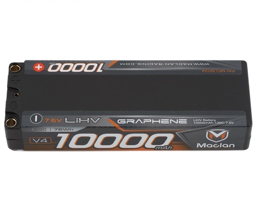 [MCL6034] Maclan HV Graphene V4 2S LiPo Battery w/5mm Bullets (7.6V/10,000mAh)