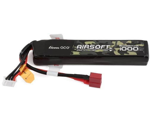 [GEA10003S25D] Gens Ace 3S 25C Airsoft LiPo Battery w/Deans Plug (11.1V/1000mAh)