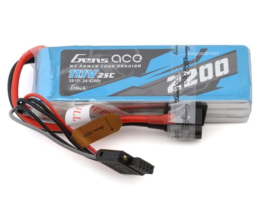 [GEA223S25T3GT] Gens Ace G-Tech Smart 3S LiPo Battery 25C (11.1V/2200mAh) w/Universal Connector