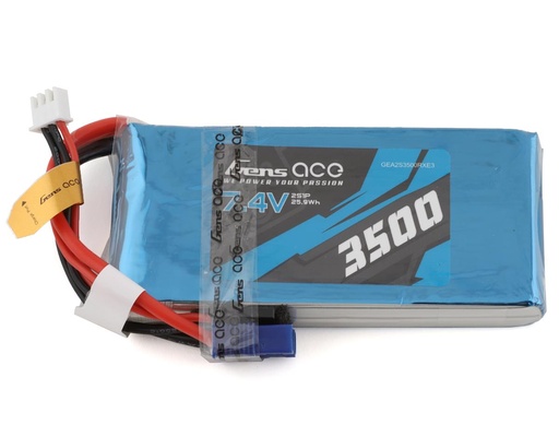 [GEA2S3500RXE3] Gens Ace 2s LiPo Receiver Battery (7.4V/3500mAh)