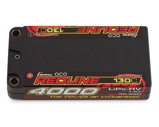 [GEA40002S13D5] Gens Ace Redline 2S LiHV LiPo LCG Battery 130C (7.6V/4000mAh)