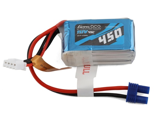 [GEA4503S45E2] Gens Ace 3S LiPo Battery 45C (11.1V/450mAh)