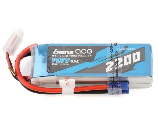 [GEA4S220045E3] Gens Ace 4S LiPo Battery 45C (14.8V/2200mAh)