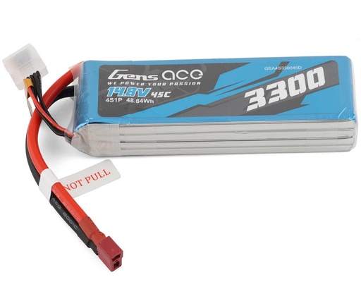 [GEA4S330045D] Gens Ace 4S LiPo Battery 45C (14.8V/3300mAh)