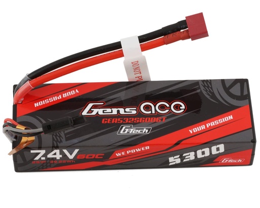 [GEA532S60DGT] Gens Ace 2S G-Tech Smart LiPo Battery 60C (7.4V/5300mAh) w/T-Style Connector