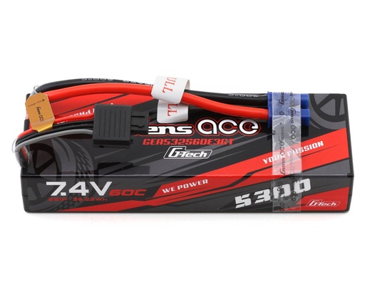 [GEA532S60E3GT] Gens Ace G-Tech Smart 2S LiPo Battery 60C (7.4V/5300mAh) w/EC3 Connector