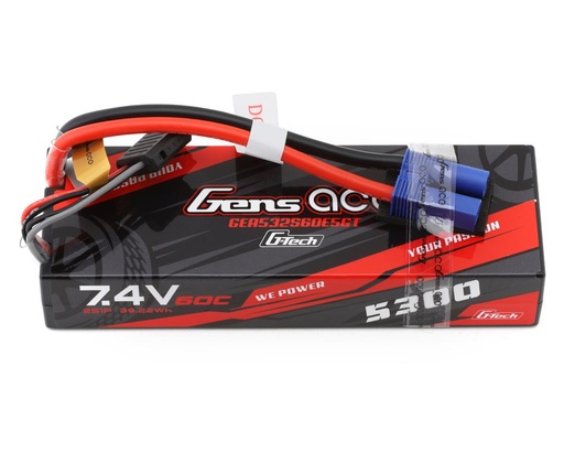[GEA532S60E5GT] Gens Ace G-Tech Smart 2S LiPo Battery 60C (7.4V/5300mAh) w/EC5 Connector