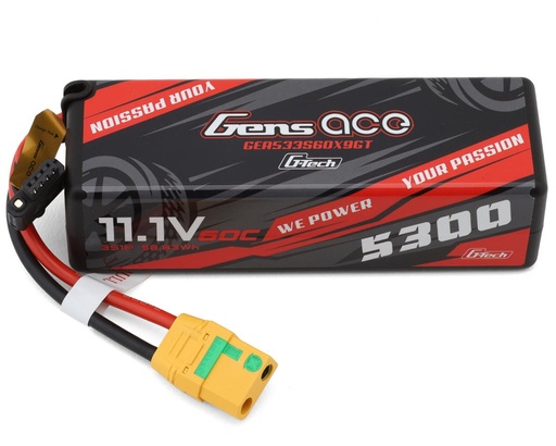 [GEA533S60X9GT] Gens Ace G-Tech Smart 3S LiPo Battery 60C (11.1V/5300mAh)