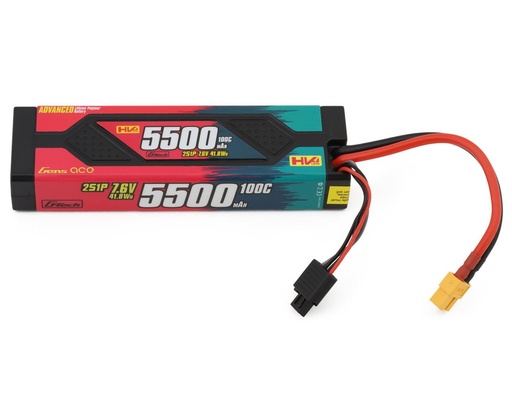 [GEA55002S10X6] Gens Ace G-Tech Advanced Smart 2S 100C LiHV Battery 100C (7.6V/5500mAh)