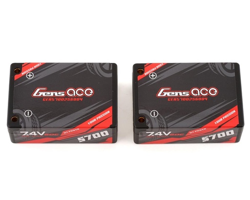 [GEA57002S60D4] Gens Ace 2S LiPo Battery Saddle Pack 60C (7.4V/5700mAh)