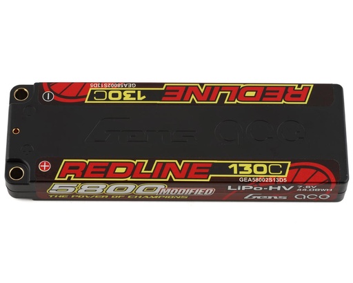 [GEA58002S13D5] Gens Ace Redline 2S LiHV LiPo LCG Battery 130C (7.6V/5800mAh)