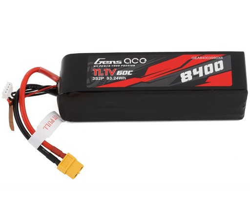 [GEA84003S60X6] Gens Ace 3S LiPo Battery 60C (11.1V/8400mAh)