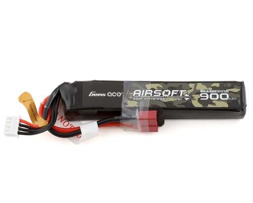 [GEA9003S25D] Gens Ace 3S 25C Airsoft LiPo Battery w/Deans Plug (11.1V/900mAh)