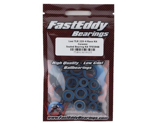 [TFE5948] FastEddy Losi TLR 22X-4 Race Kit Ceramic Sealed Bearing Kit