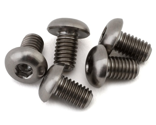 [XCE-0115.5] eXcelerate Titanium Button Head Screws (Raw) (5) (3x5mm)