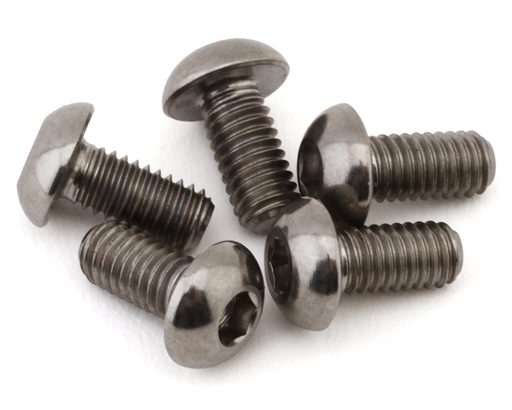 [XCE-0115.6] eXcelerate Titanium Button Head Screws (Raw) (5) (3x6mm)