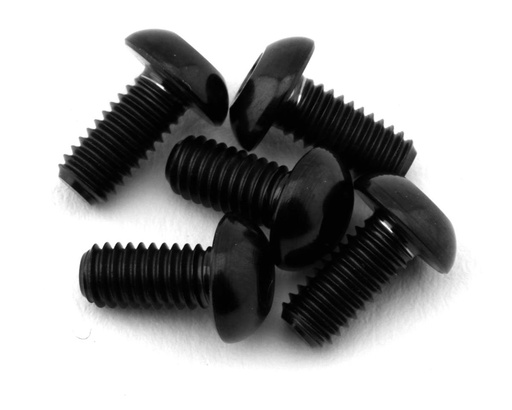 [XCE-0116.6] eXcelerate Titanium Button Head Screw (Black) (5) (3x6mm)