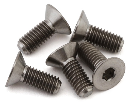 [XCE-0120.8] eXcelerate Titanium Flat Head Screw (Raw) (5) (3x8mm)