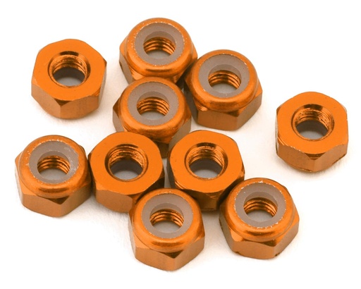 [XCE-0142.5] eXcelerate 3mm Aluminum Lock Nuts (Orange) (10)