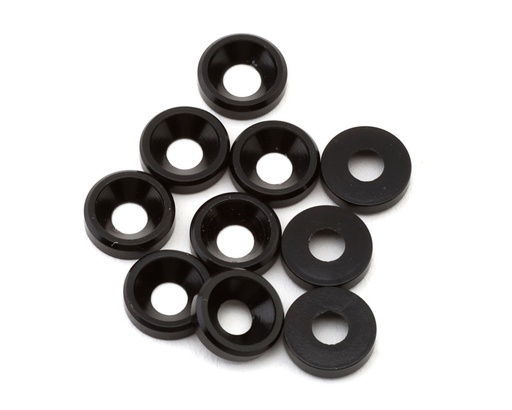 [XCE-0143.2] eXcelerate 3mm Countersunk Washers (Black) (10)