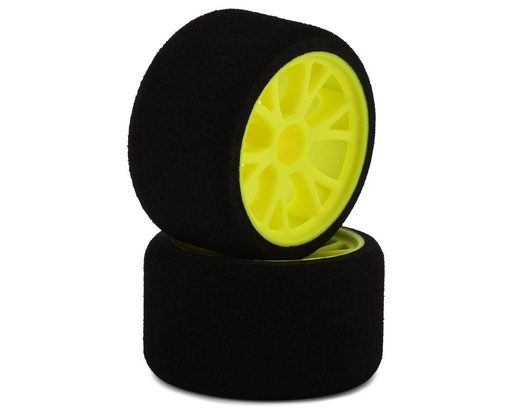 [XCE-3010-BL] eXcelerate 1/12 Mounted Foam Front Tires (2) (Blue)