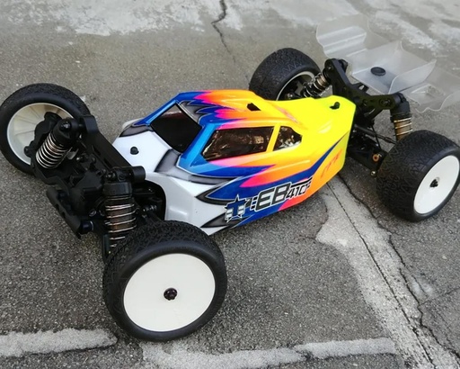 [LFRE3044] Leadfinger Racing Tekno EB410 A2 1/10 4WD Buggy Body w/Tactic Wings (Clear)
