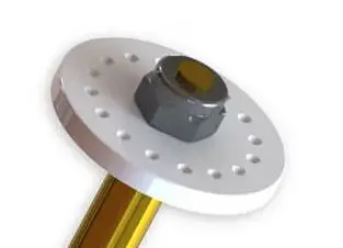 [TKR6160]  Shock Piston Blanks (CNC, flat/tapered, 16 dimples, 4pcs)