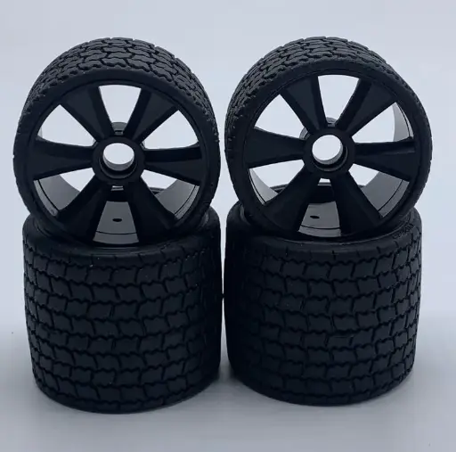 [GRC142B] TYPE12 12th scale rubber tires, black wheel (4)